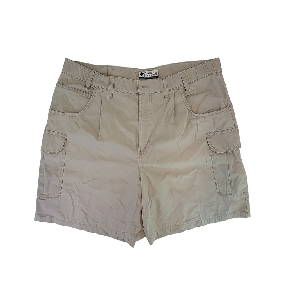Columbia Mens Cargo Shorts Tan Size 38 Outdoor Casual Walking Shorts